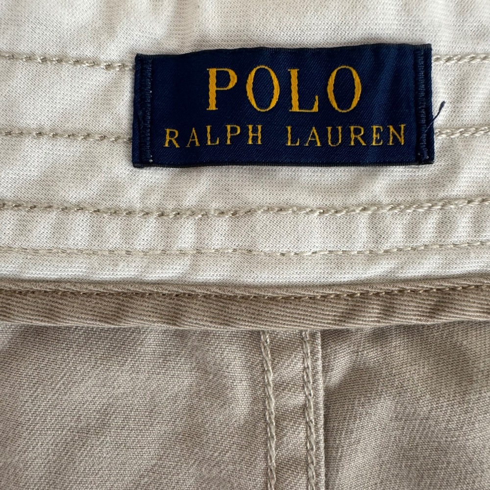 Polo Ralph Lauren Men's Classic Chino Cargo Beige‎ Shorts 100% Cotton Size 42 - Picture 8 of 11